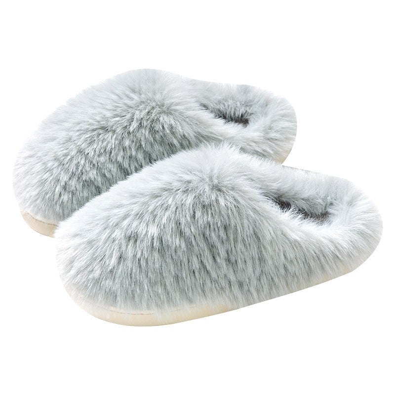 Warm Solid Wool Slippers Casual Indoor Home