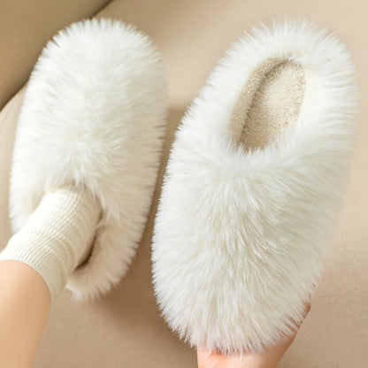 Warm Solid Wool Slippers Casual Indoor Home